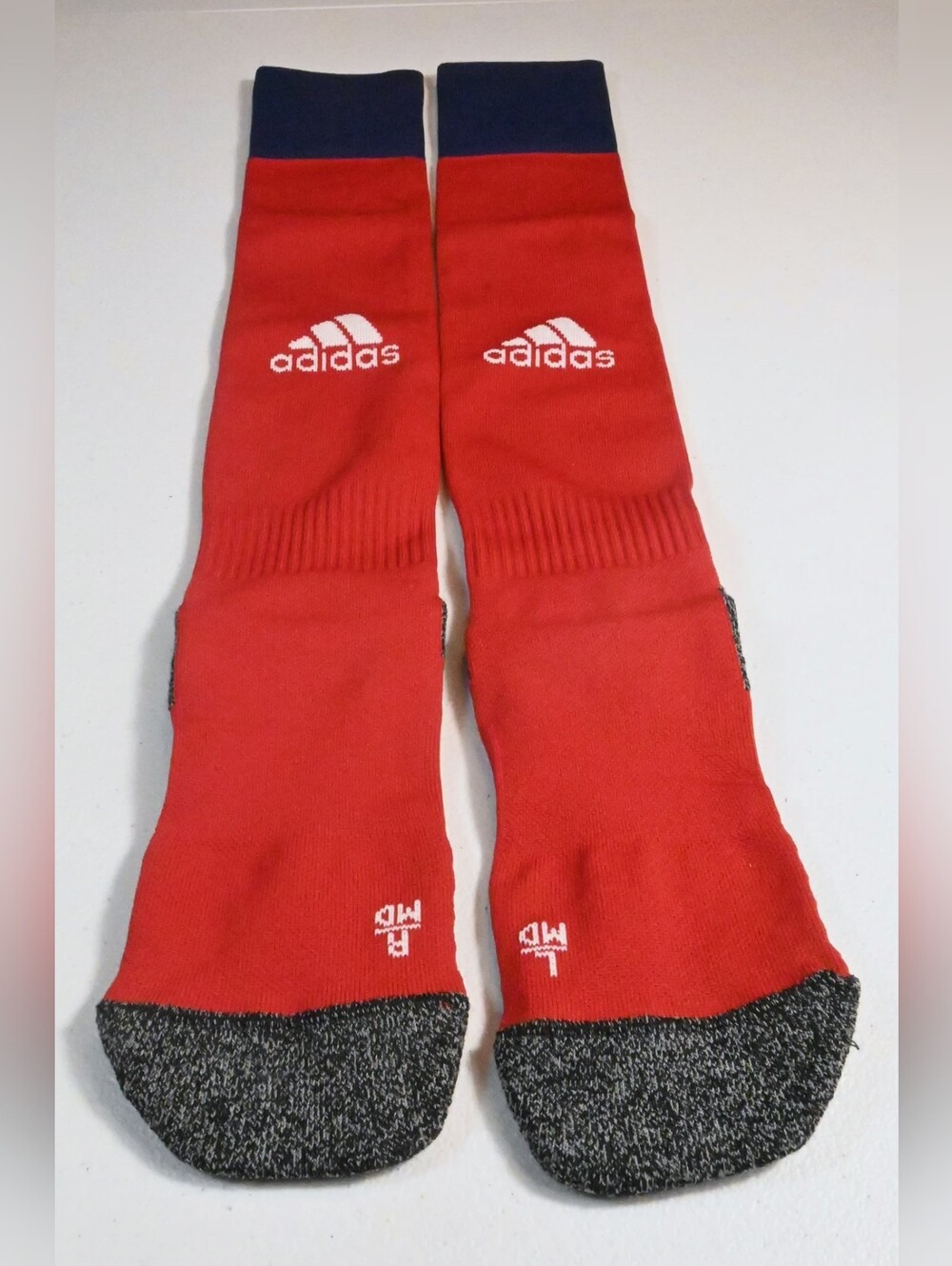 Adidas Over-the-calf (OTC) Soccer Socks Red/Navy/Gray Men"s 5-8.5, Women's 5-9.5